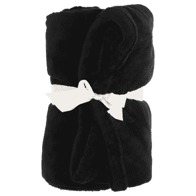 Fleece deken zwart 160 x 200 cm