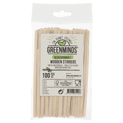 Greenminds Roerstaafjes Hout 100st